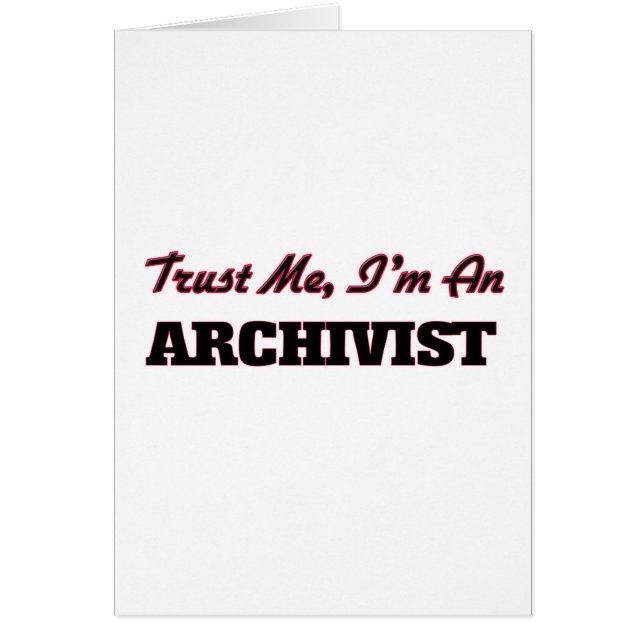 Vertrouw me dat ik archivist ben (Voorkant)