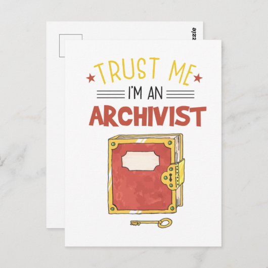 Vertrouw me dat ik archivist ben briefkaart (Voorkant / Achterkant)