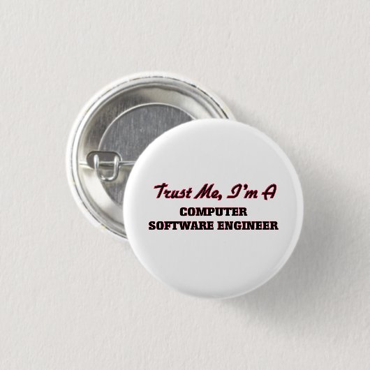 Vertrouw me dat ik computersoftware engineer ronde button 3,2 cm (Voorkant /achterkant)
