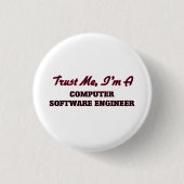 Vertrouw me dat ik computersoftware engineer ronde button 3,2 cm (Voorkant)