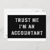Vertrouw me dat ik een accountant ben briefkaart (Voorkant / Achterkant)