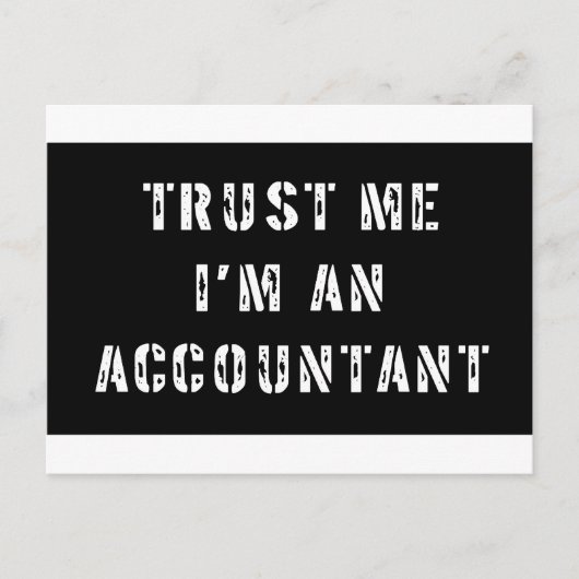 Vertrouw me dat ik een accountant ben briefkaart (Voorkant)