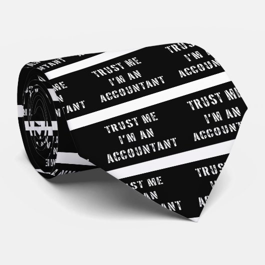 Vertrouw me dat ik een accountant ben stropdas (Opgerold)