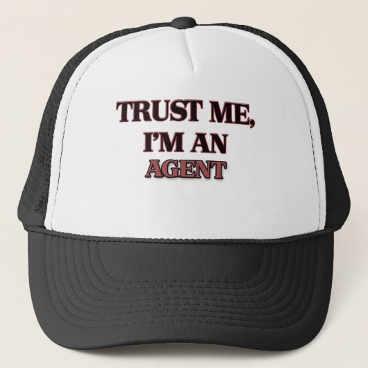 Vertrouw me dat ik een agent ben trucker pet (Voorkant)
