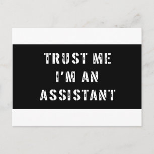 Vertrouw me dat ik een assistent ben briefkaart