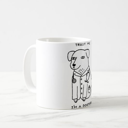 Vertrouw me dat ik een Dogtor ben Koffiemok (Voorkant links)