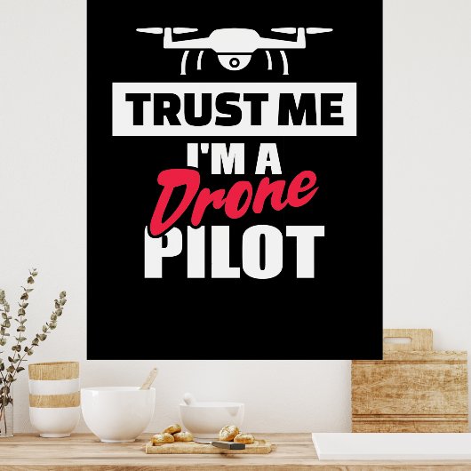 Vertrouw me dat ik een drankje heb. poster (Keuken)