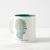 Vertrouw me dat ik een hypnotherapeut groene werve tweekleurige koffiemok (Voorkant links)