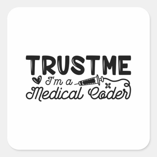 Vertrouw me dat ik een ICD Programmeercodering van Vierkante Sticker (Voorkant)