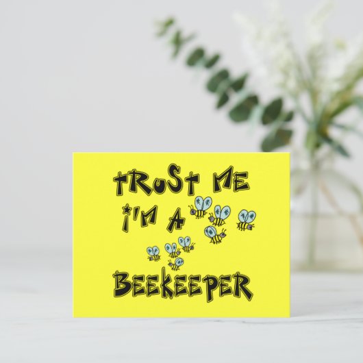 Vertrouw me dat ik een imker ben briefkaart (Staand voorkant)