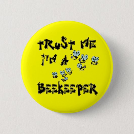Vertrouw me dat ik een imker ben ronde button 5,7 cm (Voorkant)