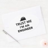 Vertrouw me dat ik een ingenieur ben ovale sticker (Envelop)
