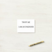 Vertrouw me dat ik een ingenieur ben post-it® notes (Op bureau)