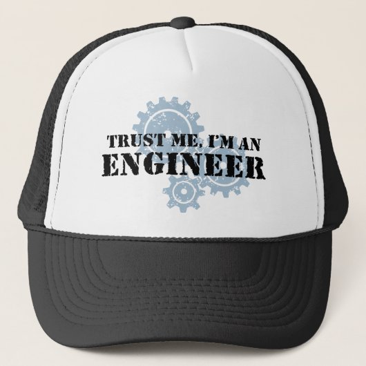 Vertrouw me dat ik een ingenieur ben trucker pet (Voorkant)
