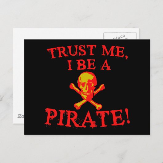 Vertrouw me dat ik een Pirate T shirten en Mokken  Briefkaart (Voorkant / Achterkant)