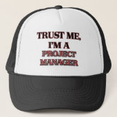 Vertrouw me dat ik een projectmanager ben trucker pet (Voorkant)