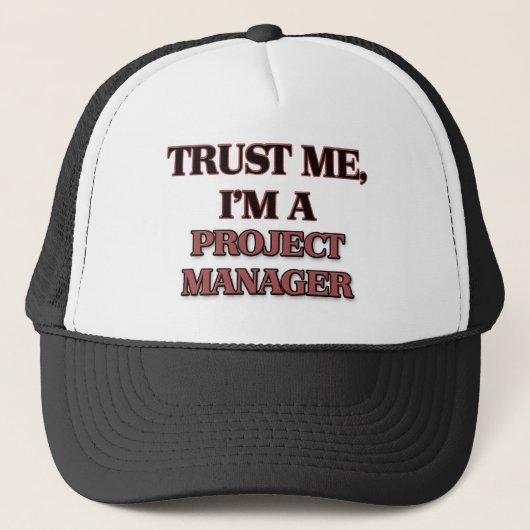 Vertrouw me dat ik een projectmanager ben trucker pet (Voorkant)