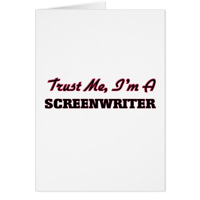 Vertrouw me dat ik een screenwriter ben (Voorkant)