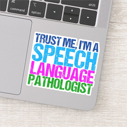 Vertrouw me dat ik een SLP Speech Language Patholo Sticker (Detail)