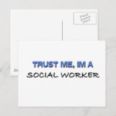 Vertrouw me dat ik een sociaal werker ben briefkaart (Voorkant / Achterkant)