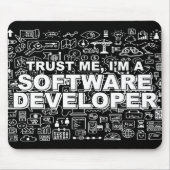 Vertrouw me dat ik een softwareontwikkelaar ben muismat (Voorkant)