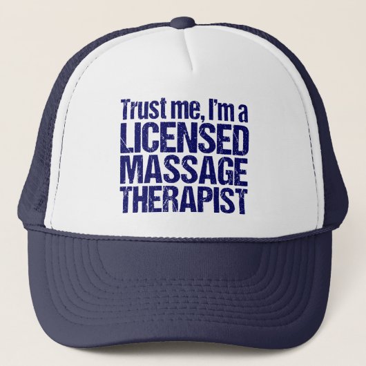Vertrouw me dat ik een toegelaten massagetherapeut trucker pet (Voorkant)