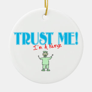 Vertrouw me dat ik een verpleegster ben in de groe keramisch ornament