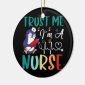 Vertrouw me dat ik een verpleegster ben voor manne keramisch ornament (Links)
