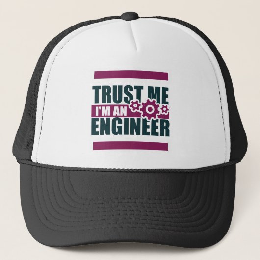 vertrouw me dat ik ingenieur 3 ben trucker pet (Voorkant)