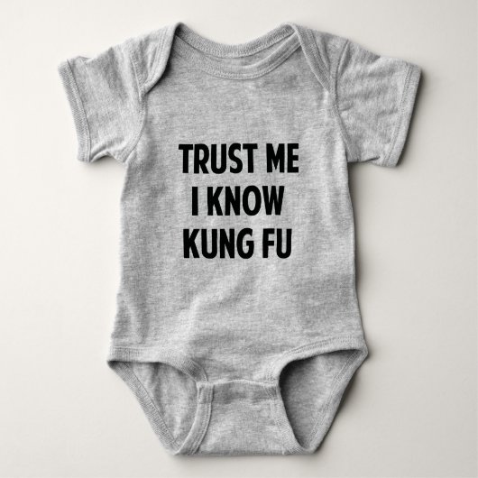 Vertrouw me dat ik Know Kung Fu ken Romper (Voorkant)