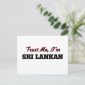 Vertrouw me dat ik Sri Lankan ben Briefkaart (Staand voorkant)