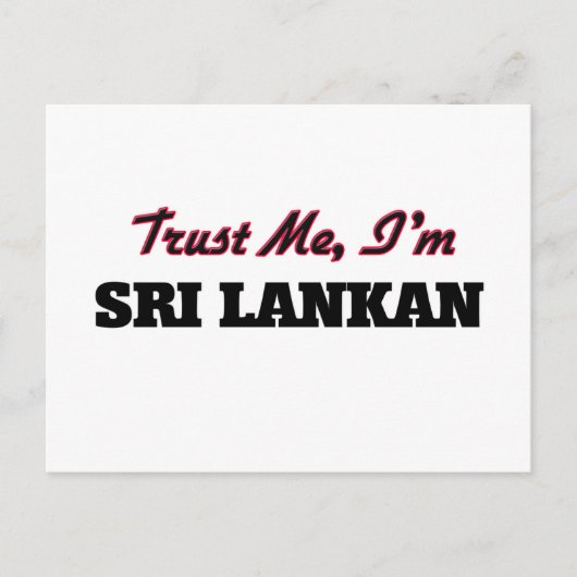 Vertrouw me dat ik Sri Lankan ben Briefkaart (Voorkant)