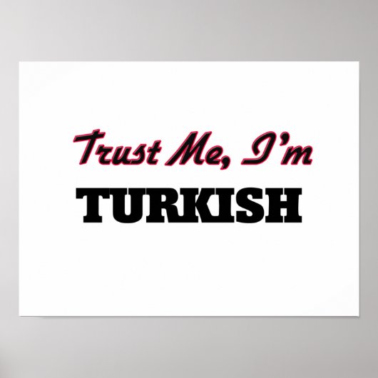 Vertrouw me dat ik Turks ben Poster (Voorkant)