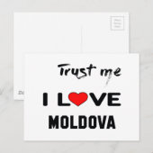 Vertrouw me dat ik van Moldavië hou. Briefkaart (Voorkant / Achterkant)