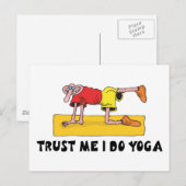 Vertrouw me dat ik Yoga Gift doe Briefkaart (Voorkant / Achterkant)