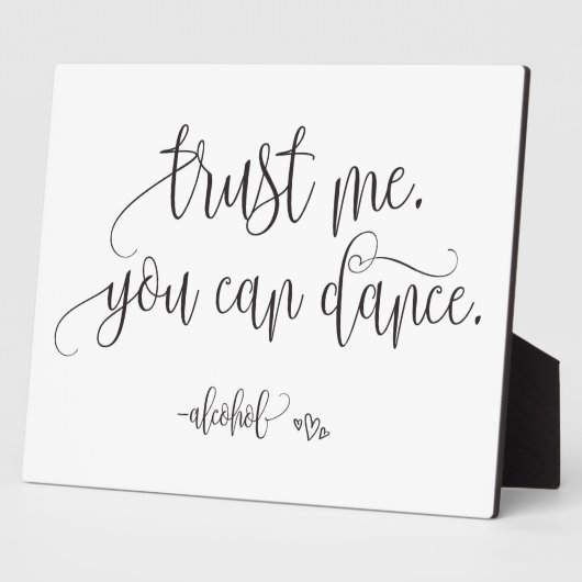 Vertrouw me dat je het alcoholsignaal kunt afgeven fotoplaat (Zijkant)