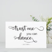 Vertrouw me dat je kunt dansen met zwarte witte br (Staand voorkant)