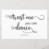 Vertrouw me dat je kunt dansen met zwarte witte br (Voorkant)