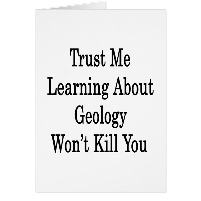 Vertrouw me dat je leert over Geologie. (Voorkant)