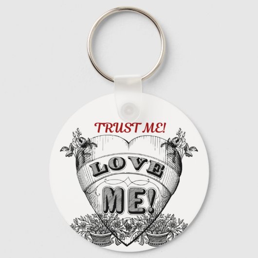 Vertrouw me, hou van me! sleutelhanger (Voorkant)