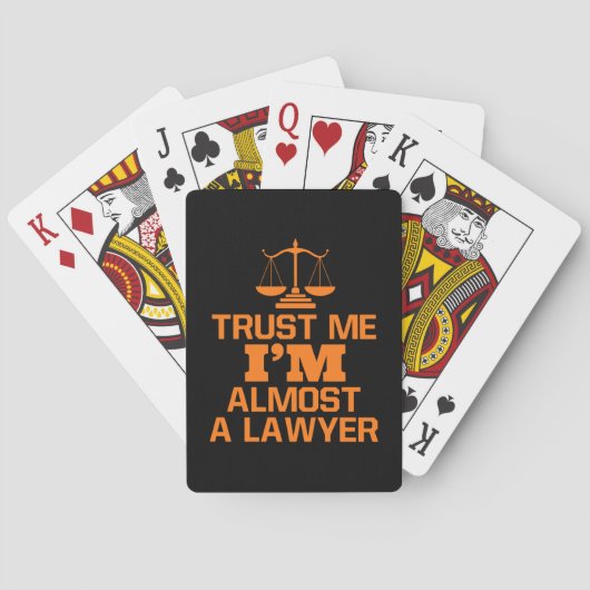 Vertrouw Me Ik Ben Bijna Advocaat Pokerkaarten (Achterkant)