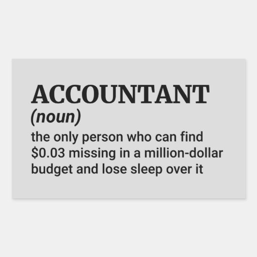 Vertrouw me, ik ben een accountant - Grappige defi Rechthoekige Sticker (Voorkant)