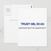 Vertrouw me ik ben een administratief assistent briefkaart (Voorkant / Achterkant)