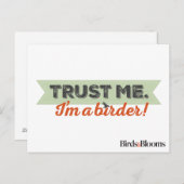Vertrouw me. Ik ben een Birder! Ribbon Briefkaart (Voorkant / Achterkant)