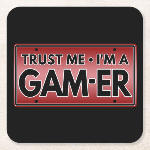 VERTROUW ME IK BEN EEN GAMER KARTONNEN ONDERZETTERS
