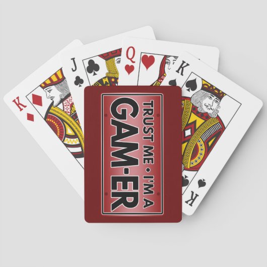 VERTROUW ME IK BEN EEN GAMER  POKERKAARTEN (Achterkant)