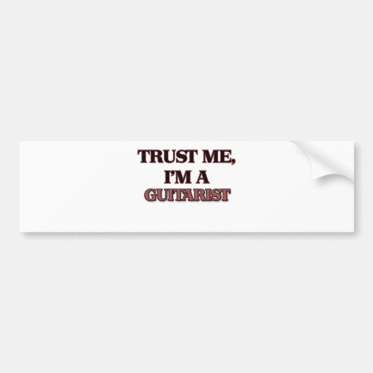 Vertrouw me, ik ben een gitarist bumpersticker (Voorkant)