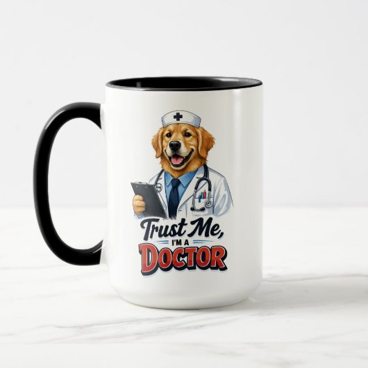 Vertrouw me, ik ben een Hondter Grappige Hond Dokt Mok (Links)