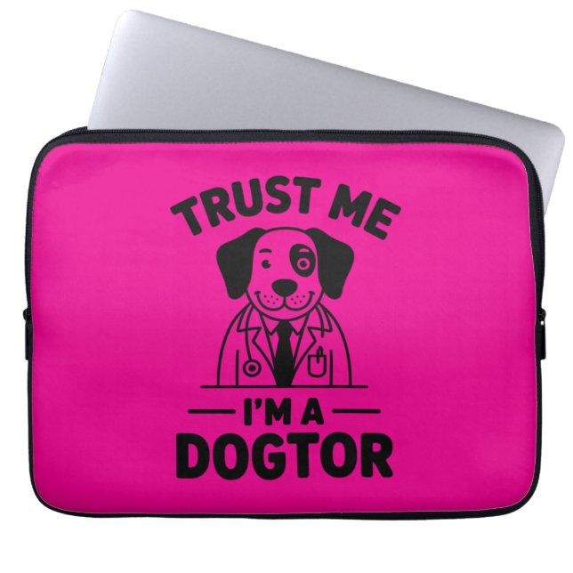 Vertrouw Me Ik Ben Een Hondter Laptop Sleeve (Voorkant)