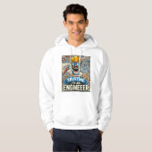 Vertrouw me, ik ben een ingenieur 3D-ontwerper Hoo Hoodie (Voorkant volledig)